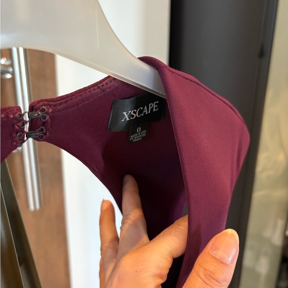 Xscape Deep Purple Backless Dress - Picture 7 of 10